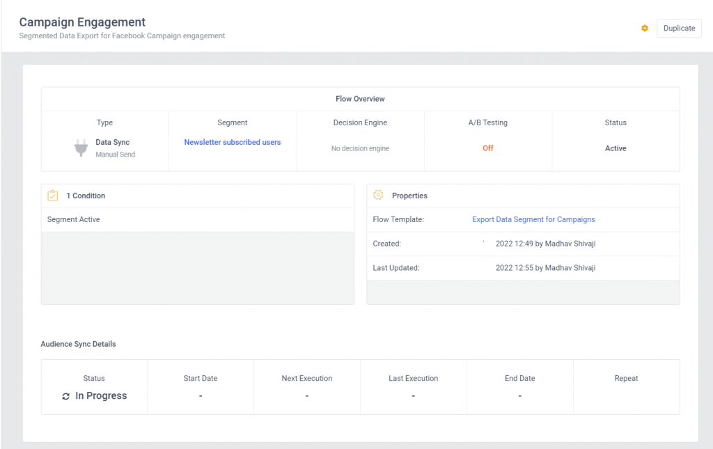 Sitecore CDP Audience sync execution ready snapshot